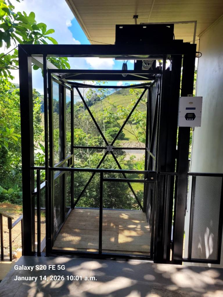 Elevator entrance on top floor